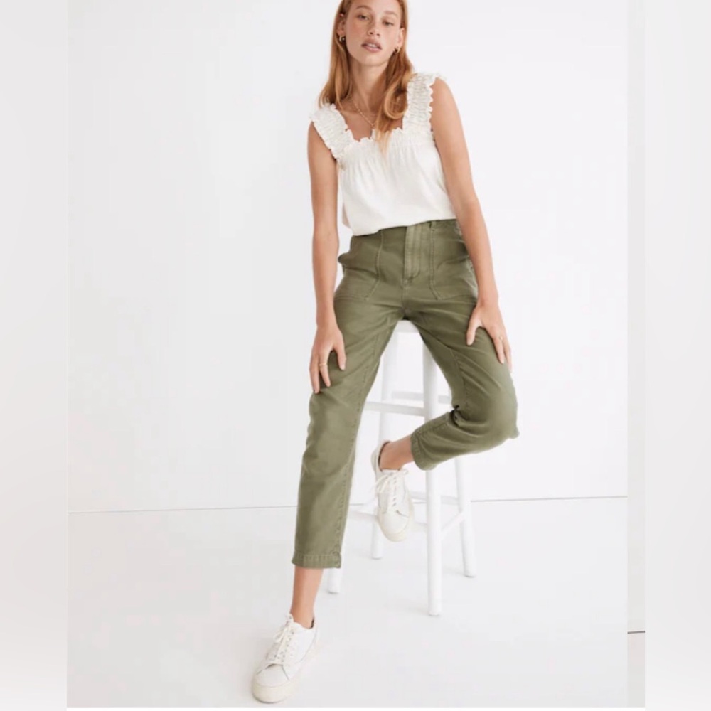 Madewell Griff Tapered Fatigue Cargo Pant Green Women’s size 26 - Picture 2 of 10